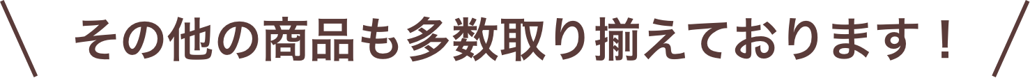 その他の商品も多数取り揃えております！