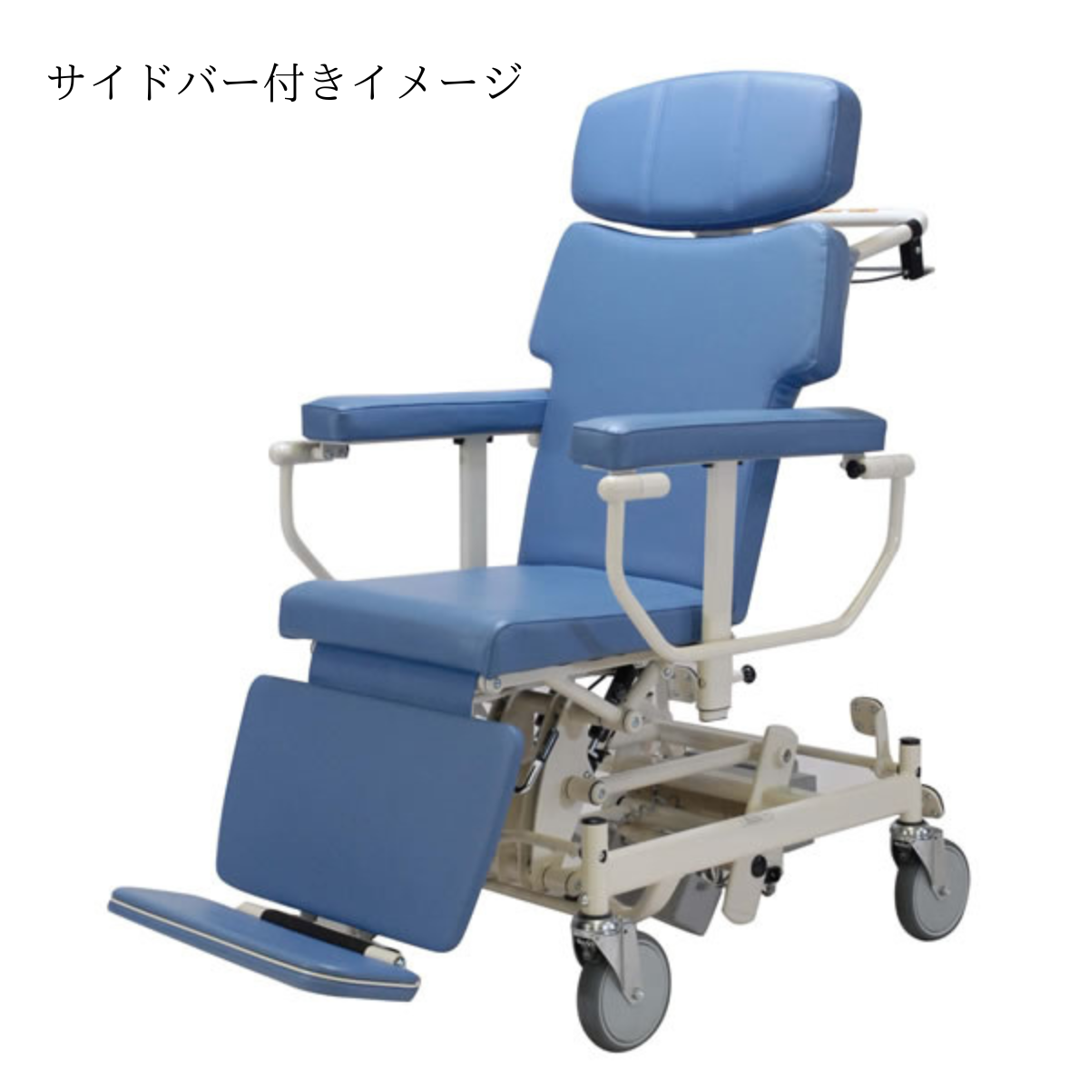 ストレッチャー車いす コンバー3αEL サイドバー付 (グリーン)