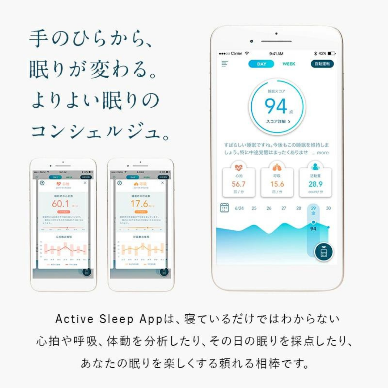パラマウントベッド アクティブスリープベッド・スマートスリープベーシック・アナライザーセット【セミダブル】 インディゴブルー セミダブル