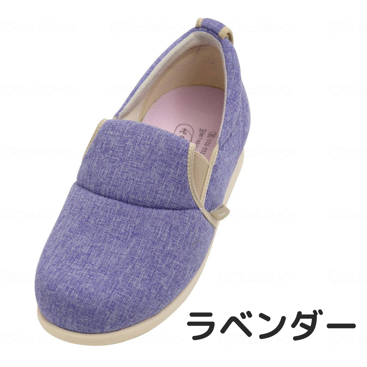 ゆったり簡単スリップオン 片足用 ラベンダー 右S