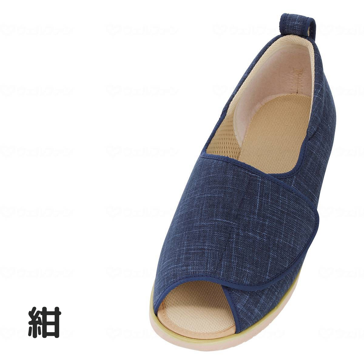 オープン和(なごみ) 片足用 青(縞) 右S