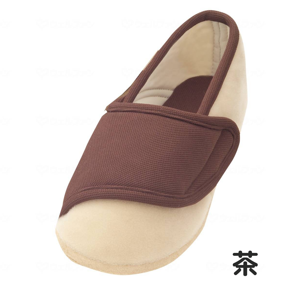 ワイドベルト 片足用 茶 右S