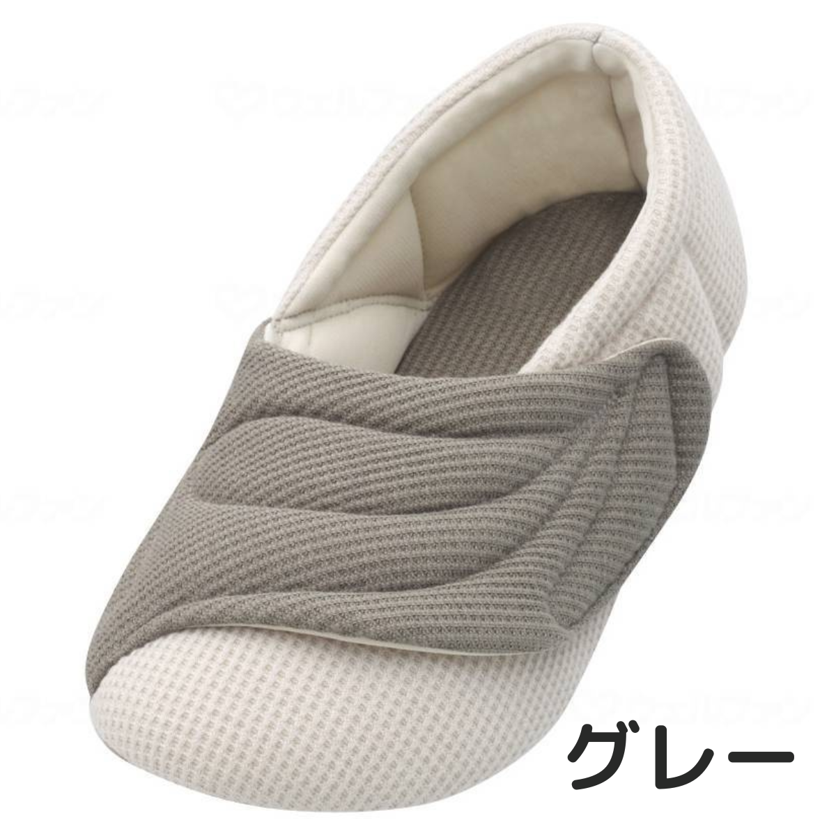 ワイドベルトワッフル 片足用 グレー 右M