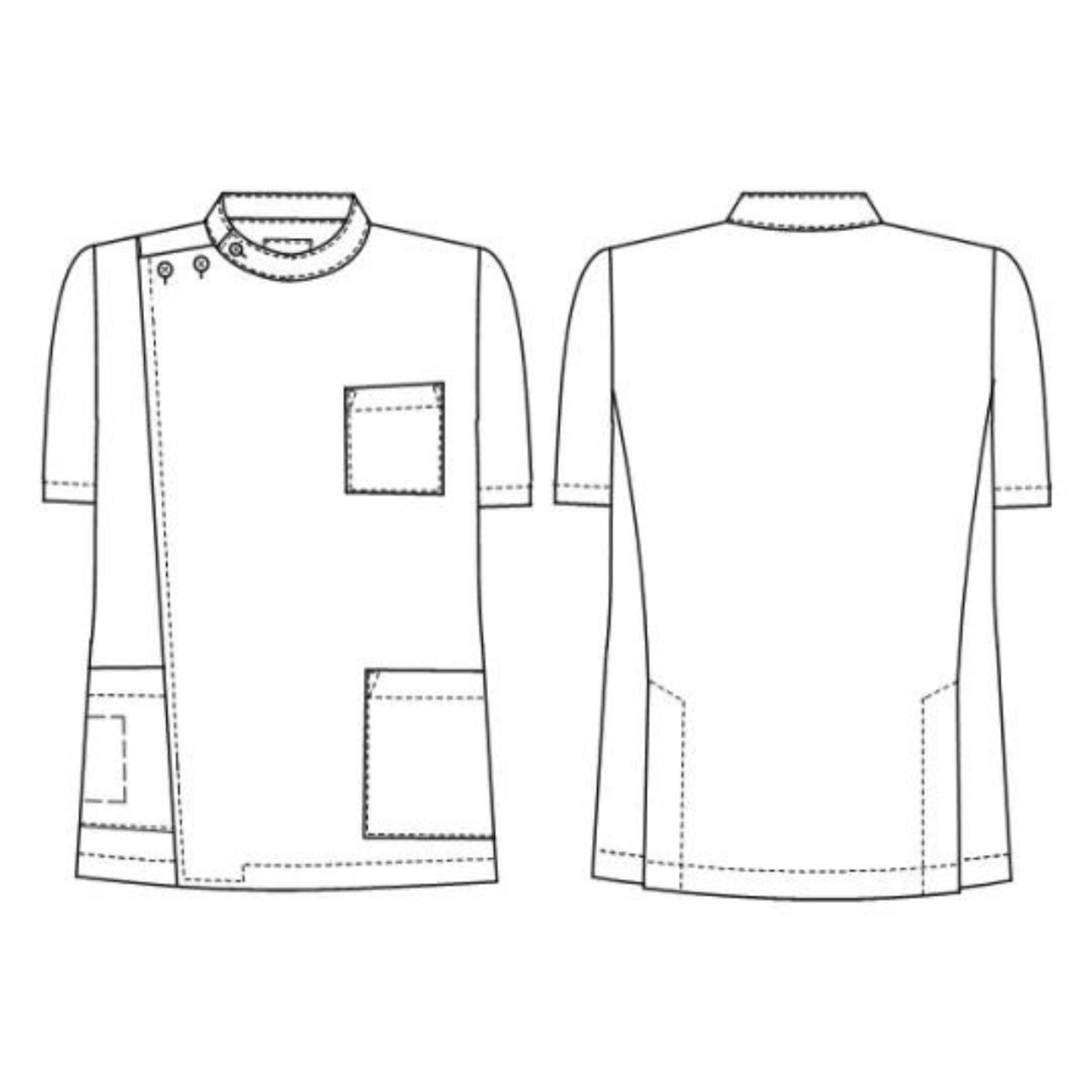 男子横掛 半袖 ブルー BLサイズ
