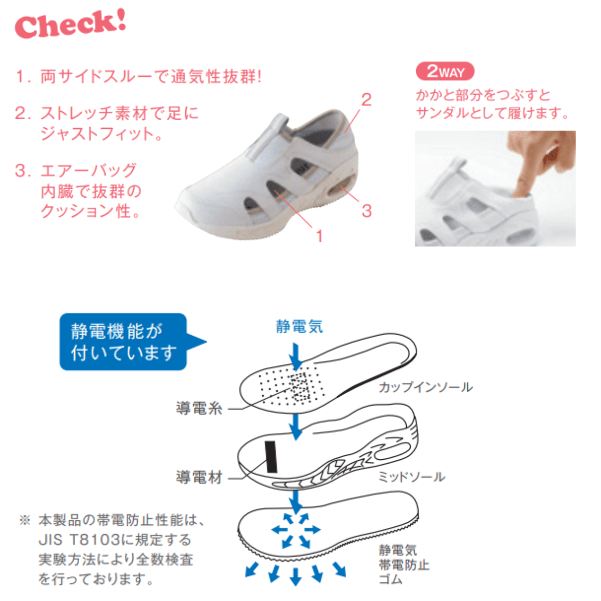 ナースフィットⅡ ホワイト 22.0cm