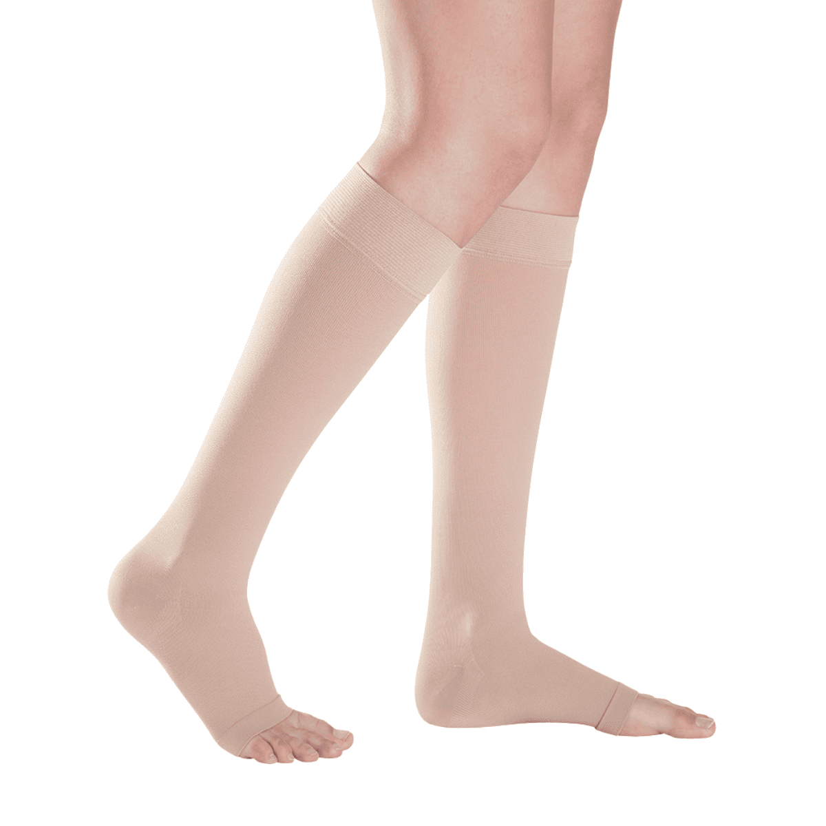 コットン ハイソックス ライト ロング つま先無 XXS ナチュラル ナチュラル XXS