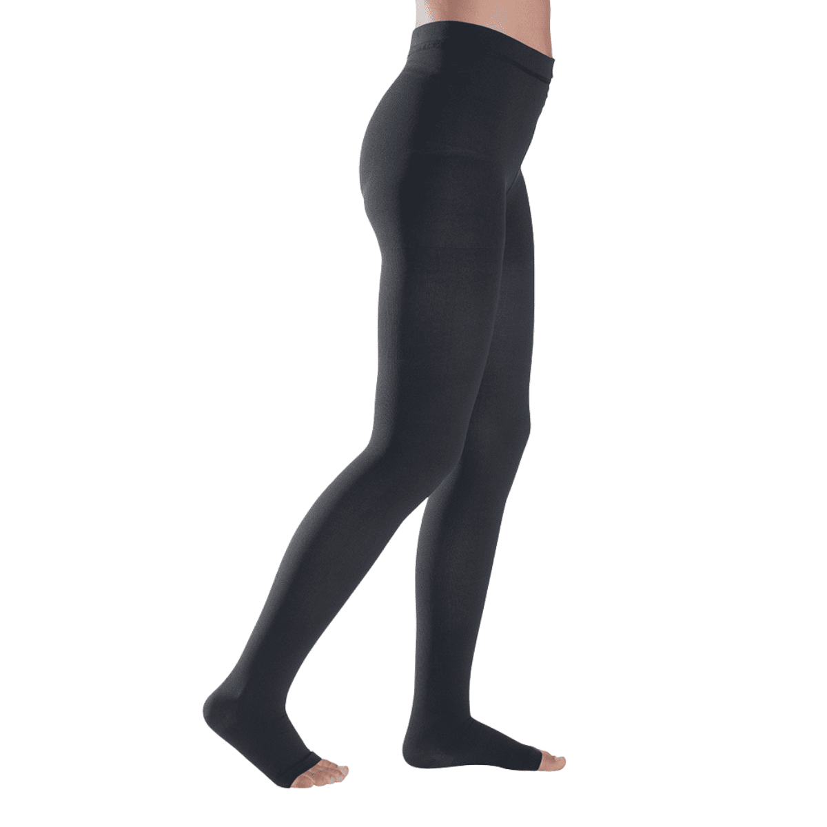 コットン パンティストッキング ストロング ロング つま先無 XXS ブラック ブラック XXS