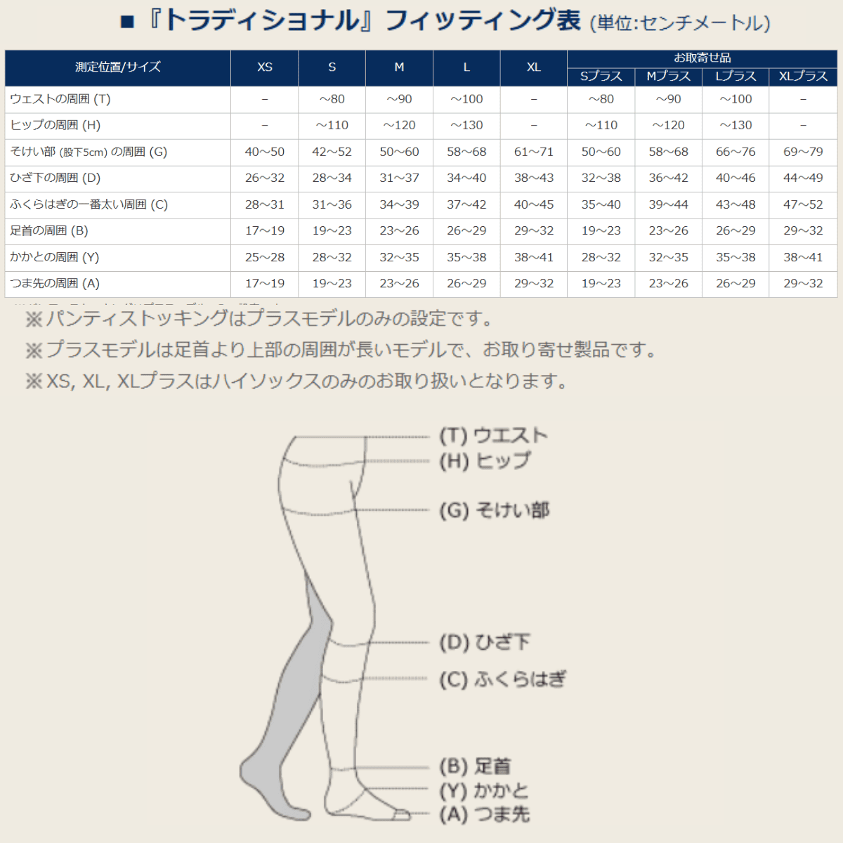 トラディショナル 片足 右 ノーマル ショート つま先無 S ベージュ S