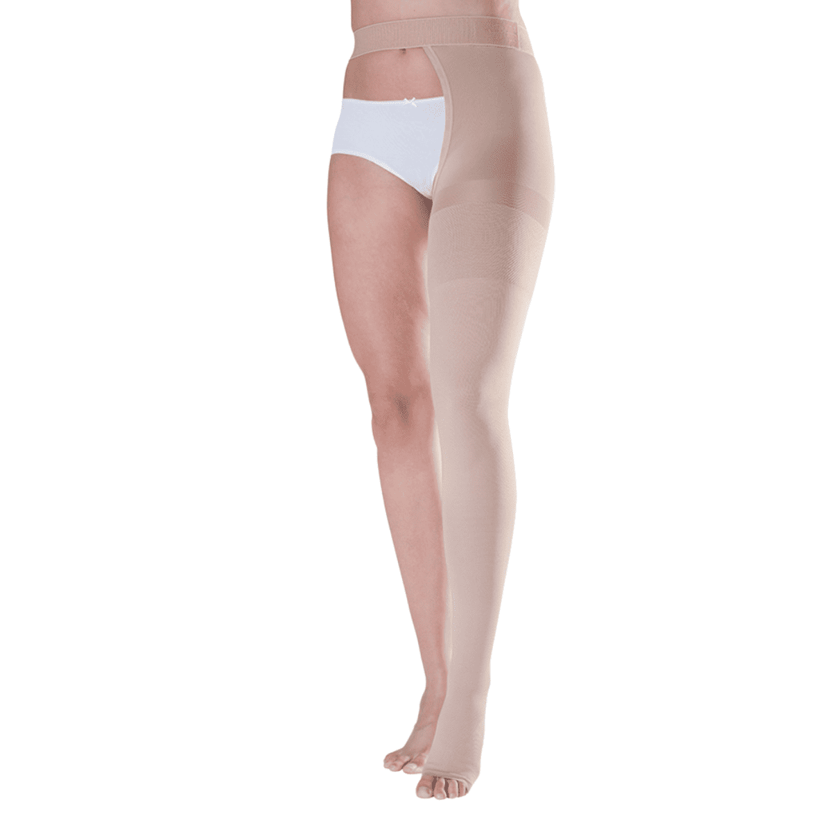 トラディショナル 片足 左 ストロング ロング つま先無 Sプラス ベージュ Sプラス