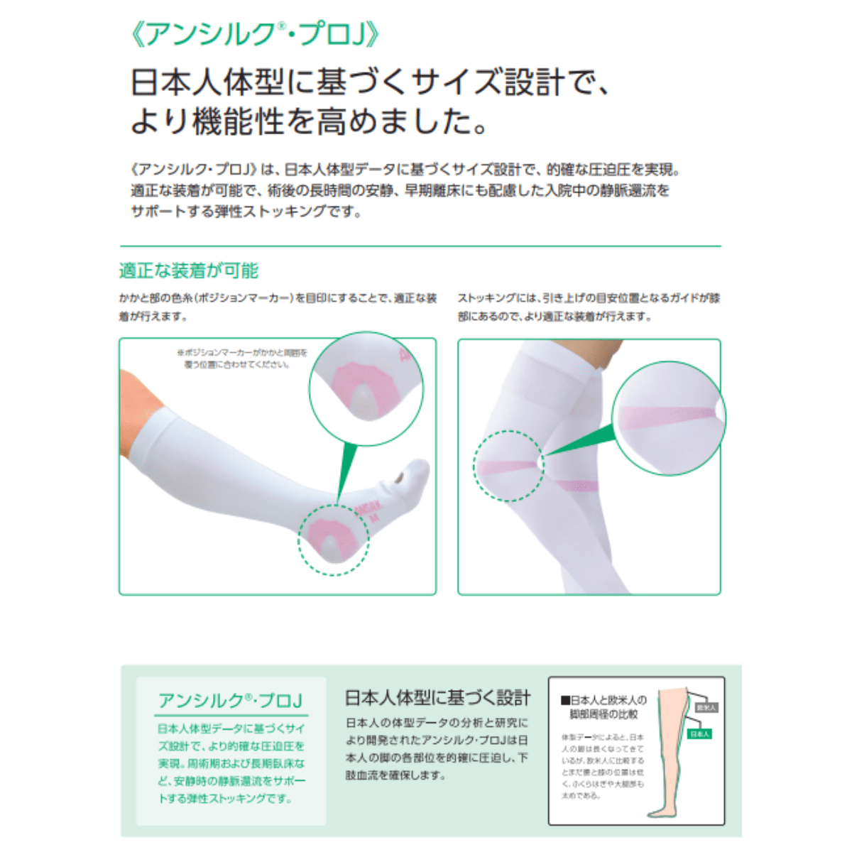 アンシルクプロＪ ストッキング（足背） 10足入 SS 15-19cm/24-30cm/40-49cm
