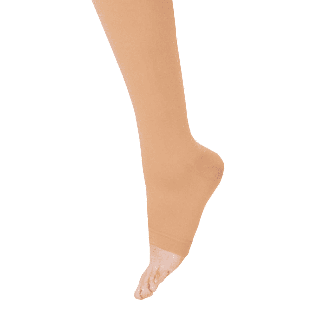 アンシルク２ ハイソックス つま先なし ライトブラウン SS 15-19cm/24-30cm
