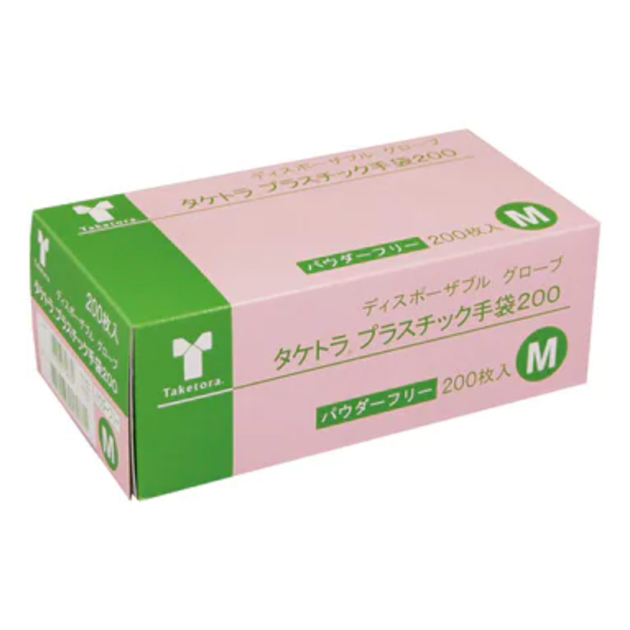 竹虎 プラスチック手袋200パウダーフリー  200枚入 Mサイズ
