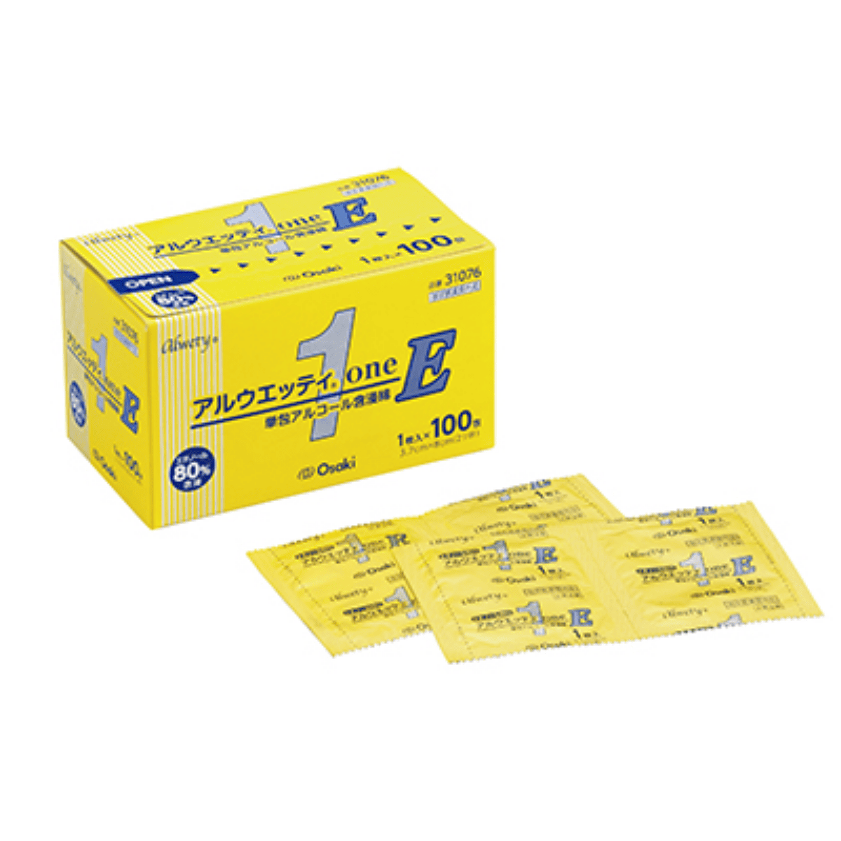 アルウエッティ (酒精綿)  1枚/包×100包入