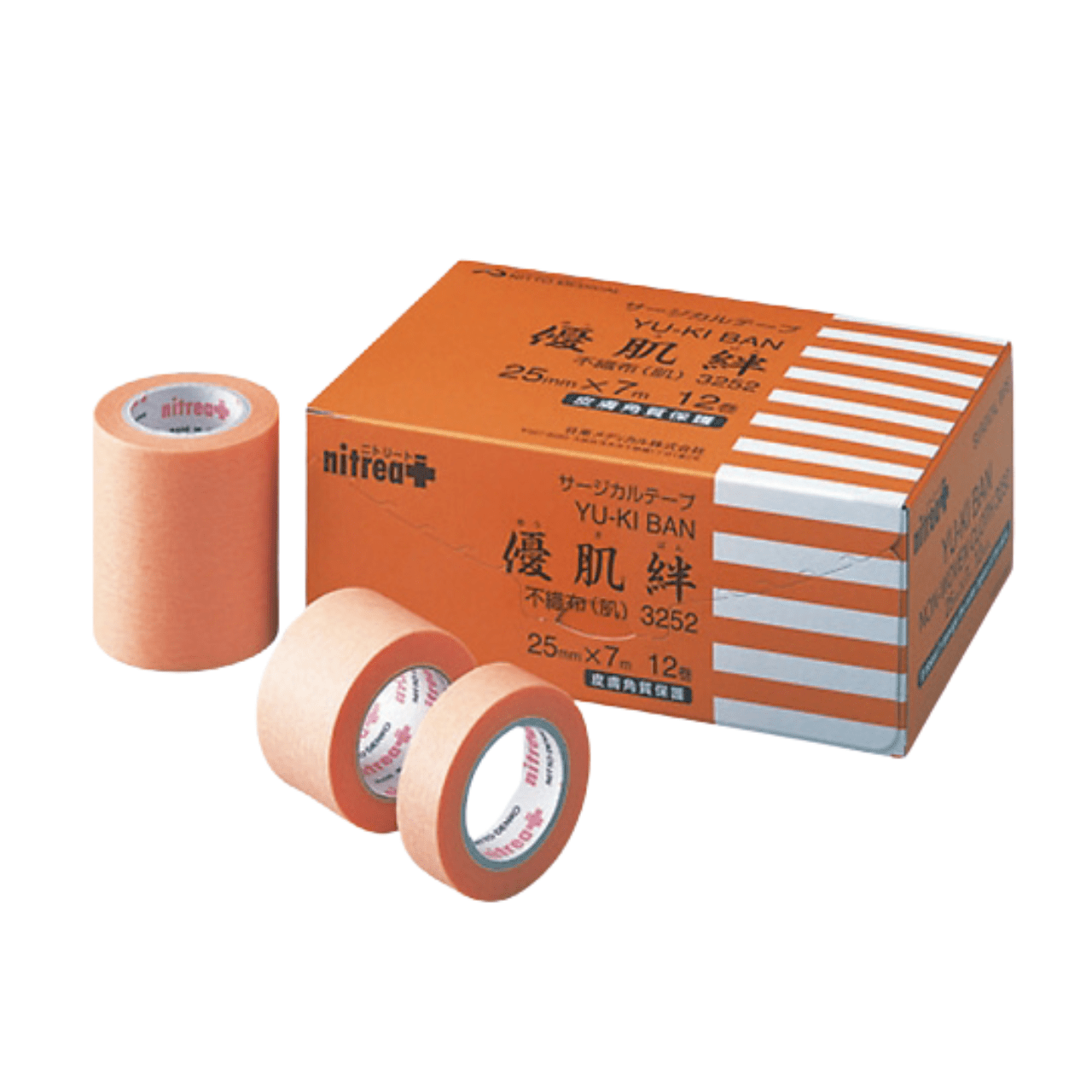 優肌絆不織布(肌)6巻入 3255 50mm×7ｍ 肌色