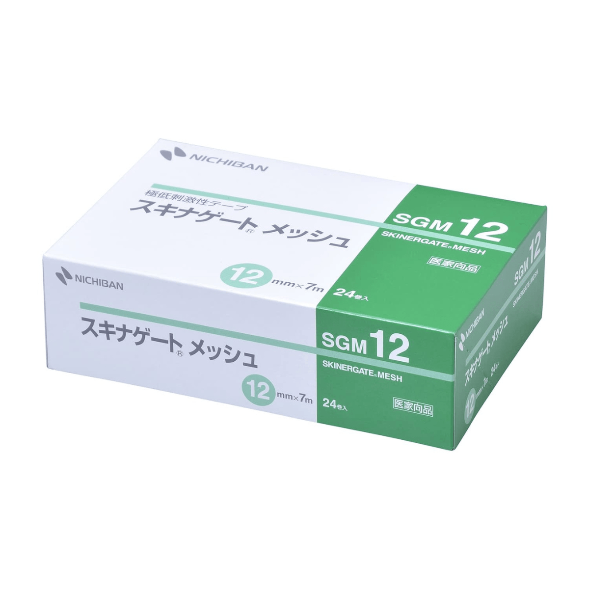 スキナゲート メッシュ 極低刺激性テープ 12mm×7m(24巻)