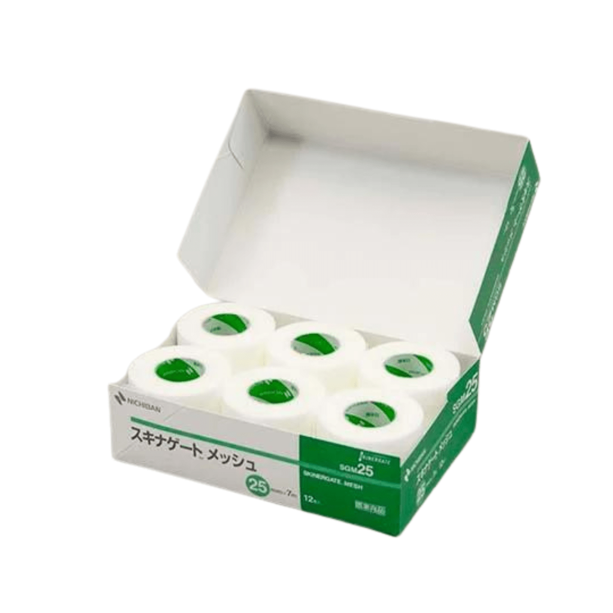 スキナゲート メッシュ 極低刺激性テープ 25mm×7m(12巻)