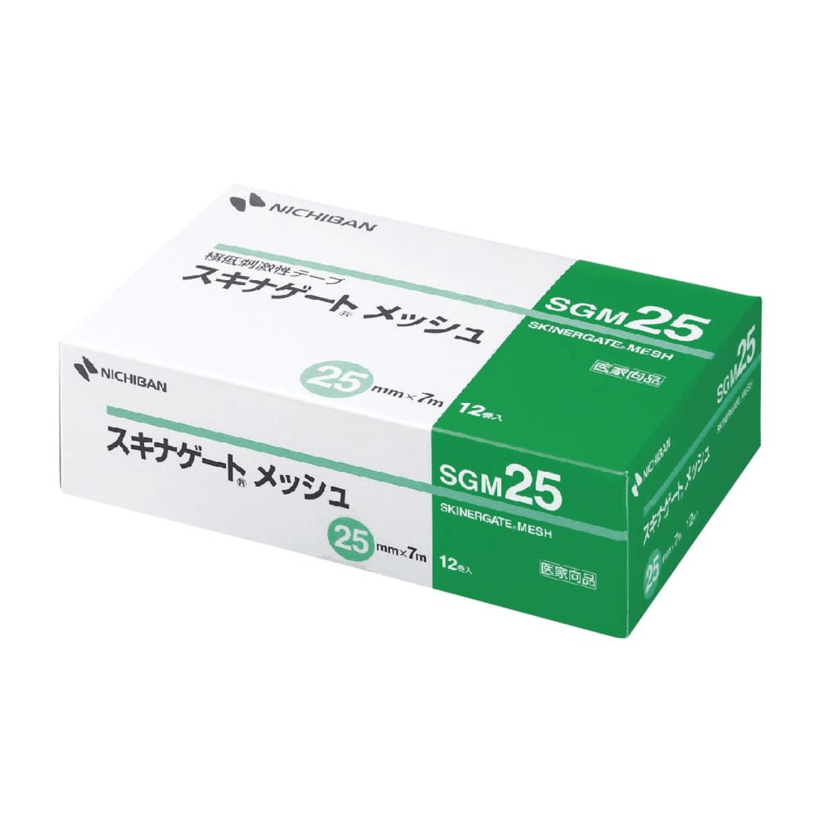 スキナゲート メッシュ 極低刺激性テープ 25mm×7m(12巻)