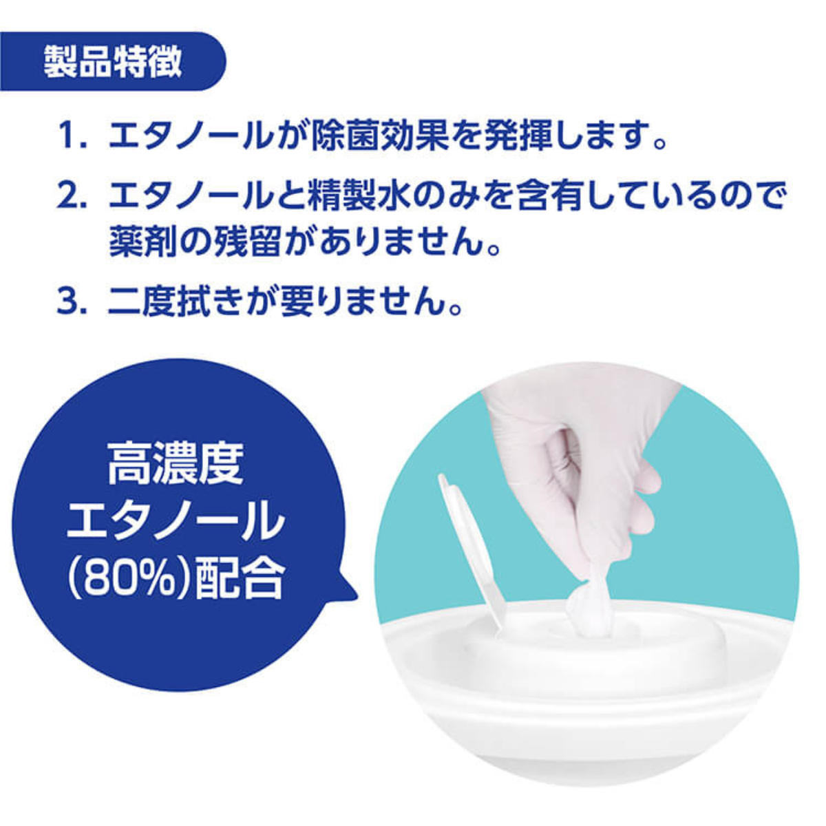 サラヤ エタノールクロス80 80枚入(詰替)