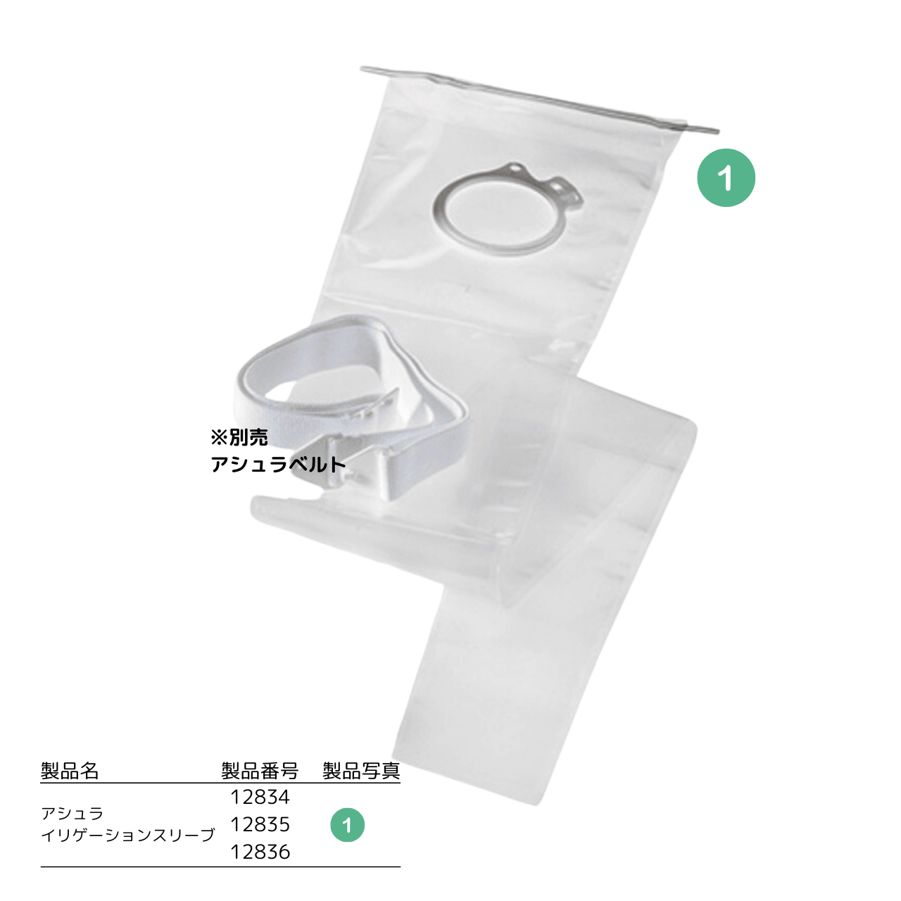 アシュラ イリゲーションスリーブ 5枚入 12836 フランジ径 60mm