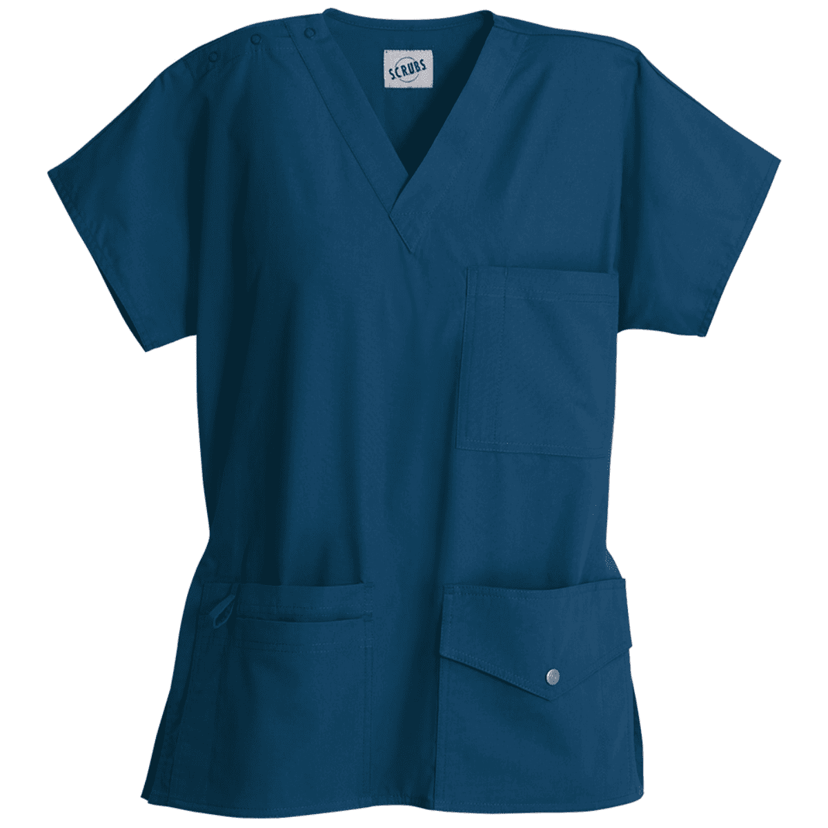 6ポケットVネック スナップトップ CRB カリビアンブルー XXS