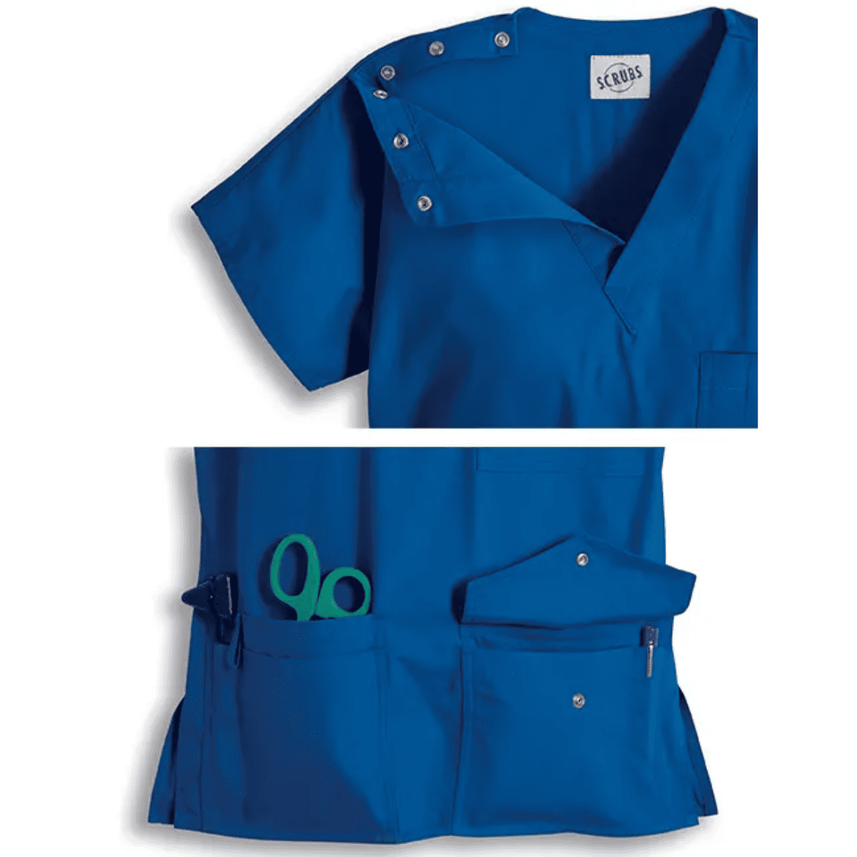 6ポケットVネック スナップトップ LTN トゥルーネイビー XXS