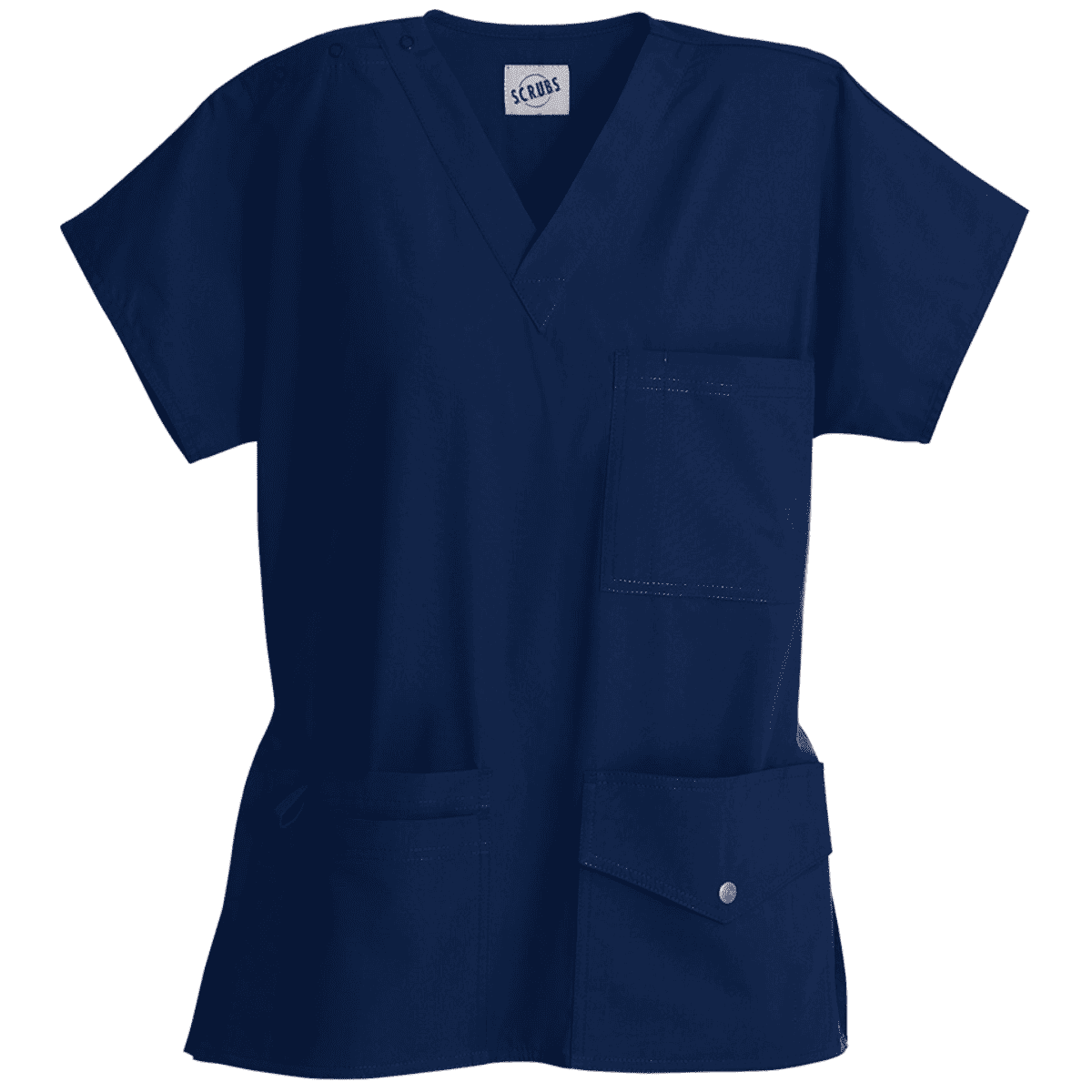 6ポケットVネック スナップトップ LTN トゥルーネイビー XXS